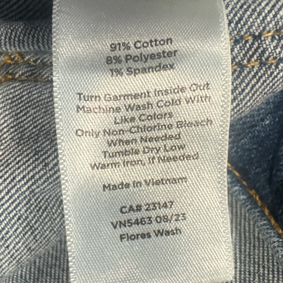 Talbots Slim Ankle Jean Size 12 Frayed Hem Mid-Rise Denim Medium Wash EUC - Picture 7 of 7